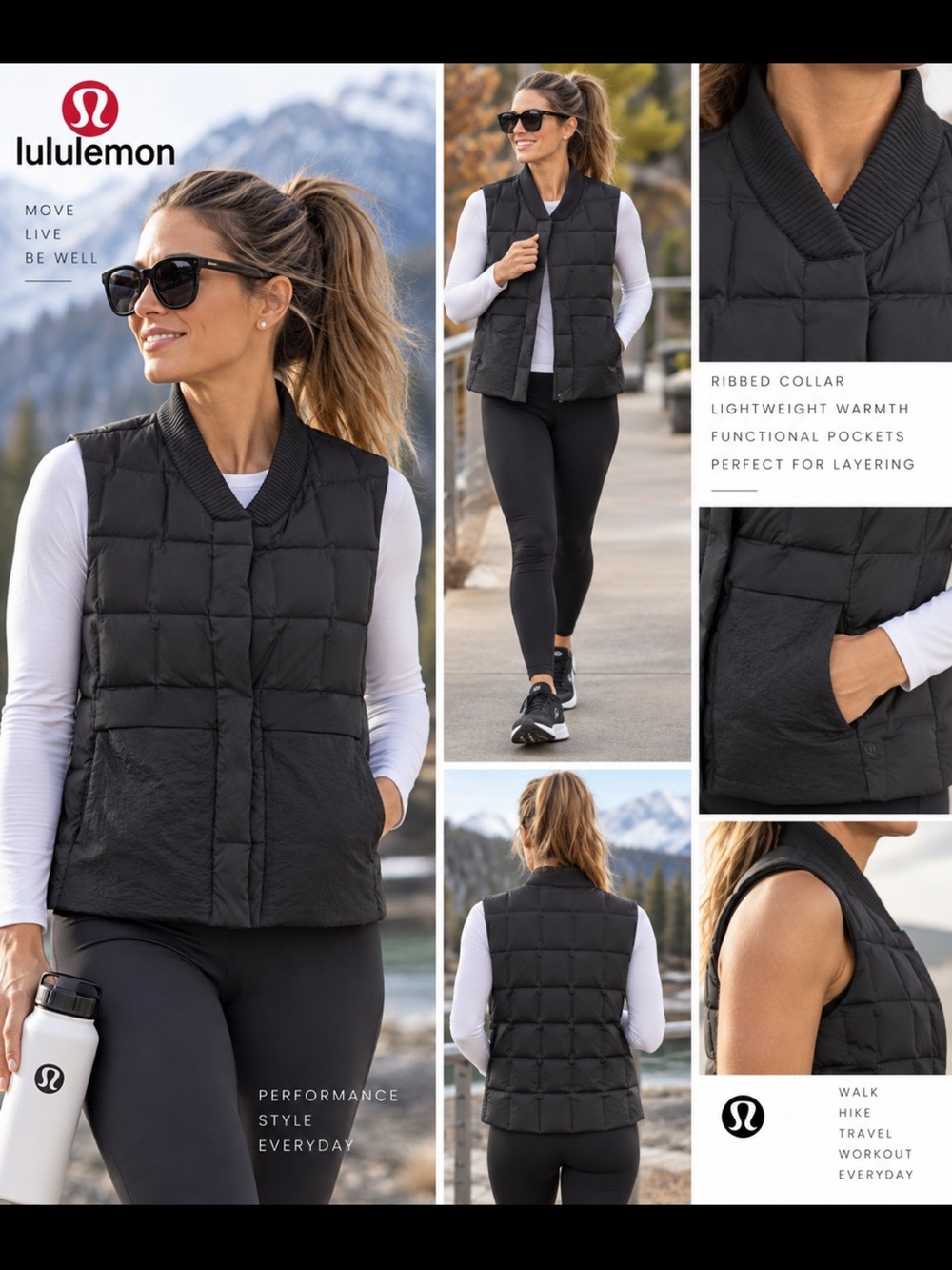 NWOT LULULEMON down for it all Quilted Vest 12 GOOSE DOWN PUFFER